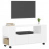 Szafka pod TV, biała, 102x34,5x43 cm, materiał drewnopochodny