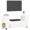 Szafka pod TV, biała, 102x34,5x43 cm, materiał drewnopochodny