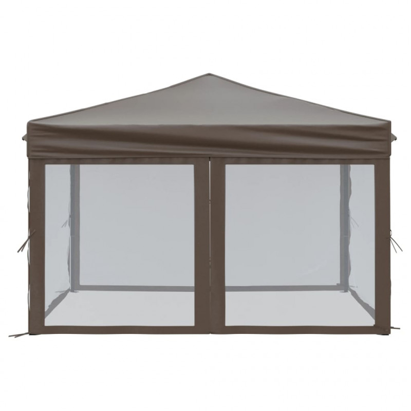Składany namiot imprezowy ze ściankami, taupe, 3x3 m