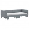 Sofa rozsuwana z materacami, jasnoszara, 80x200 cm, tkanina