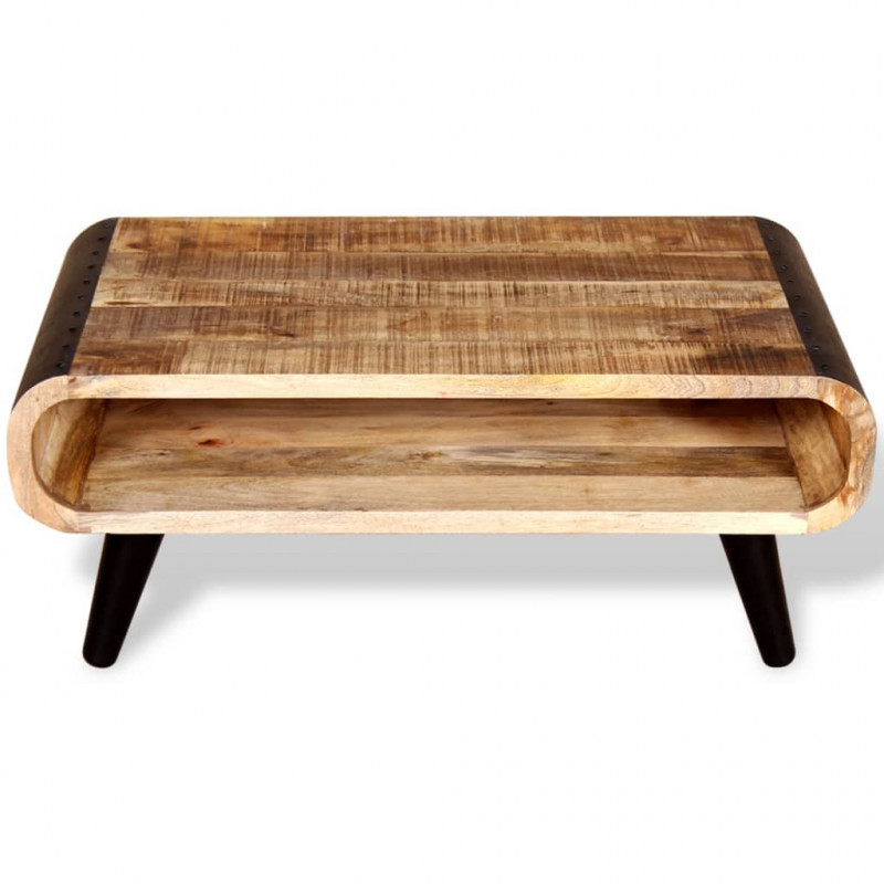 Stolik kawowy z surowego drewna mango 90x55x39 cm