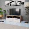 Szafka TV, 95x35x36 cm, materiał drewnopochodny, dębowo-biała