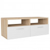 Szafka TV, 95x35x36 cm, materiał drewnopochodny, dębowo-biała