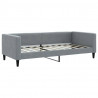 Sofa z materacem, jasnoszara, 90x190 cm, tkanina