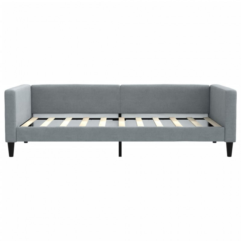 Sofa z materacem, jasnoszara, 90x190 cm, tkanina