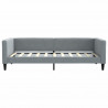 Sofa z materacem, jasnoszara, 90x190 cm, tkanina
