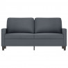 Sofa 2-osobowa, ciemnoszary, 140 cm, tapicerowana aksamitem
