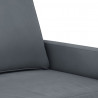 Sofa 2-osobowa, ciemnoszary, 140 cm, tapicerowana aksamitem