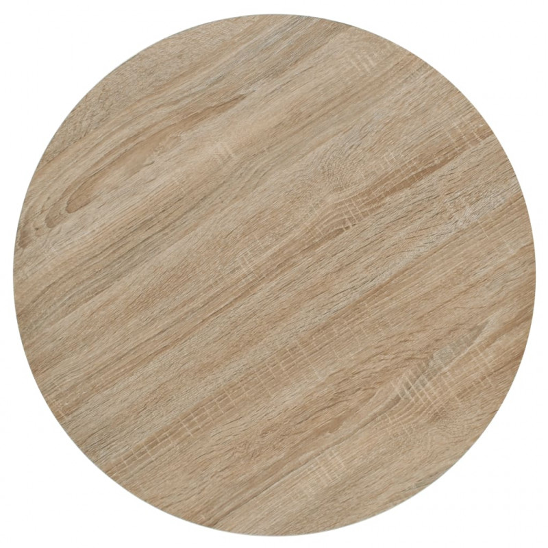 Stolik bistro z MDF, stalowa podstawa, 60x75 cm, kolor dębu