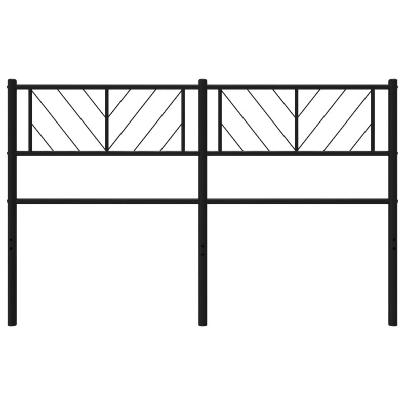 Metalowe wezgłowie, czarne, 120 cm
