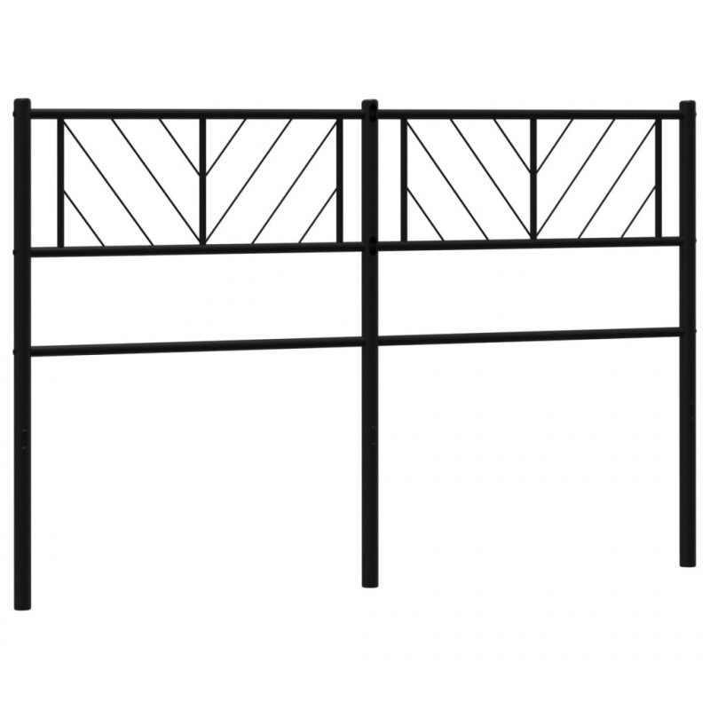 Metalowe wezgłowie, czarne, 120 cm