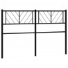 Metalowe wezgłowie, czarne, 120 cm
