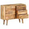 Szafka z litego drewna mango, 90 x 30 x 69 cm