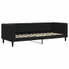 Sofa rozsuwana z materacami, czarna, 80x200 cm, aksamit