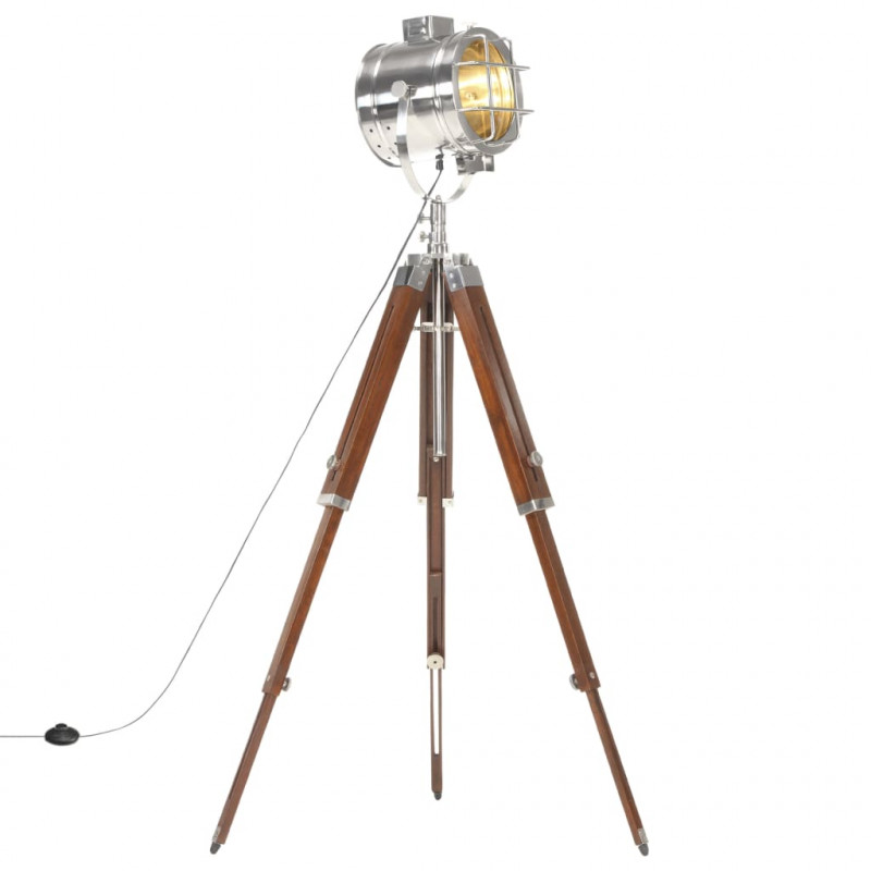 Lampa podłogowa na trójnogu, lite drewno mango, 165 cm