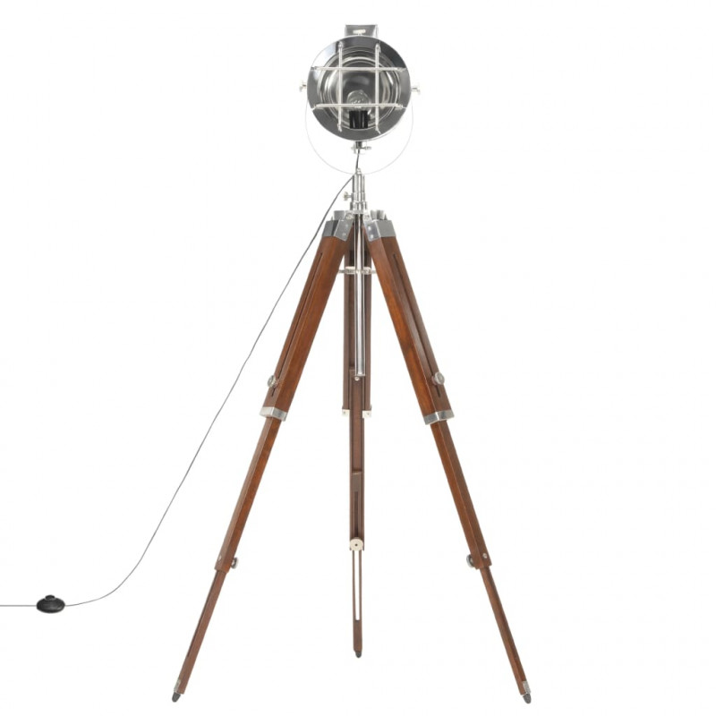 Lampa podłogowa na trójnogu, lite drewno mango, 165 cm