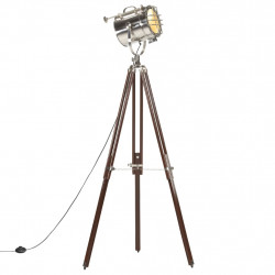 Lampa podłogowa na trójnogu, lite drewno mango, 180 cm