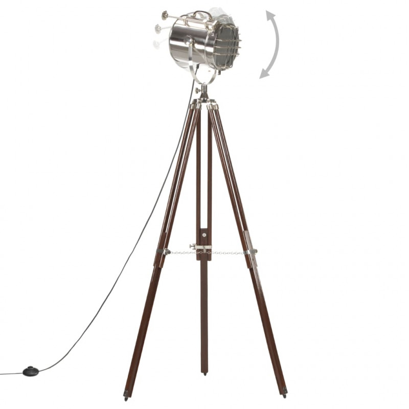 Lampa podłogowa na trójnogu, lite drewno mango, 180 cm