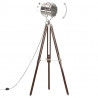 Lampa podłogowa na trójnogu, lite drewno mango, 180 cm