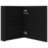 Szafka łazienkowa z lustrem i LED, czarna, 50x14x60 cm