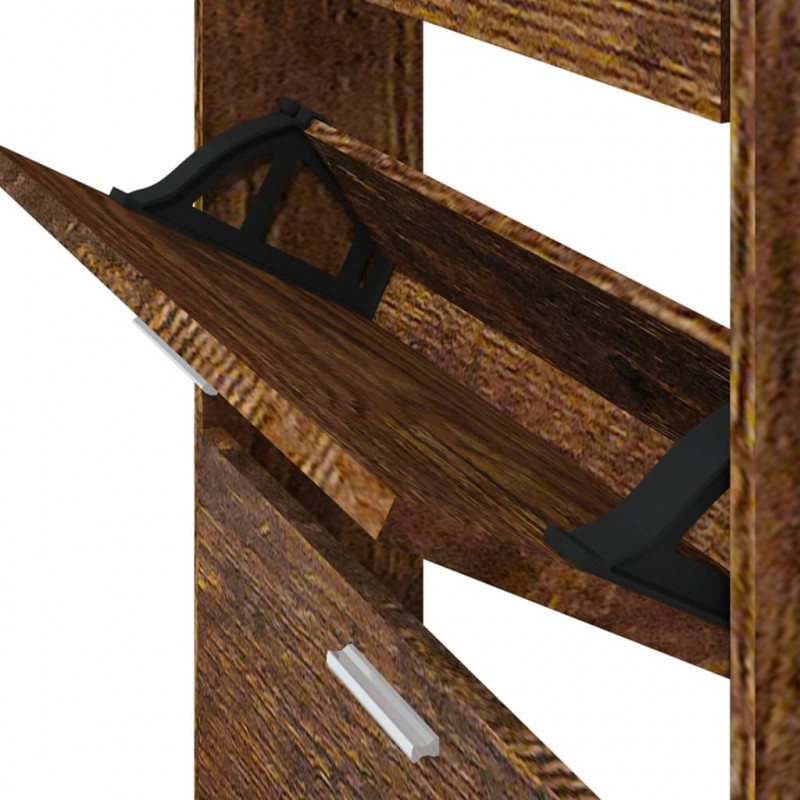 Półka na buty, przydymiony dąb, 59x17x150 cm