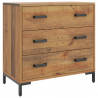 Komoda, 75x35x70 cm, lite drewno sosnowe