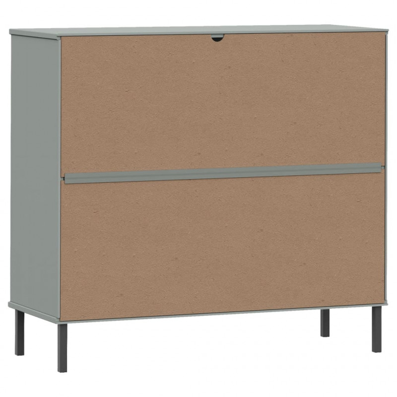Szafka na buty OSLO, metalowe nóżki, szara, 95x35x86 cm
