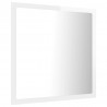 Lustro łazienkowe LED, wysoki połysk, białe, 40x8,5x37cm, akryl