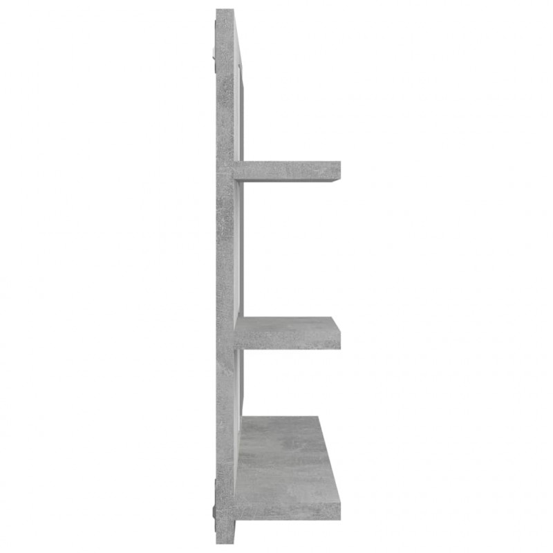 Lustro łazienkowe, szarość betonu 60x10,5x45 cm