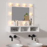 Szafka z lustrem i oświetleniem LED, biała, 60x31,5x62 cm
