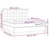 Łóżko kontynentalne z materacem, brązowe, 180x200 cm, tkanina