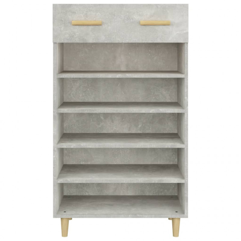 Szafka na buty, szarość betonu, 60x35x105 cm
