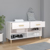 Szafka na buty, biała, 102x35x55 cm, materiał drewnopochodny