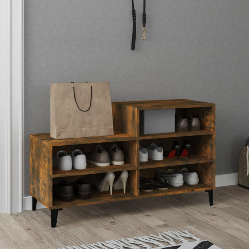 Półka na buty, przydymiony dąb, 102x36x60 cm