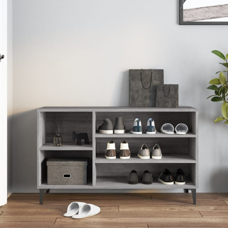 Szafka na buty, szary dąb sonoma, 102x36x60 cm