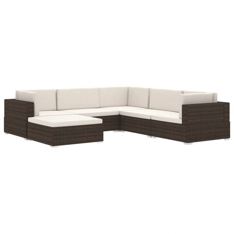 Środkowa sofa z poduszką, 1 szt., polirattan, czarna
