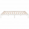 Rama łóżka, biała, lite drewno, 120x190 cm, podwójna