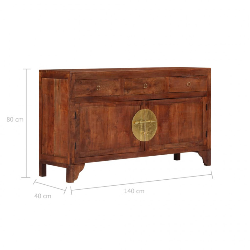 Szafka 140x40x80 cm, z litego drewna akacjowego