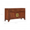 Szafka 140x40x80 cm, z litego drewna akacjowego