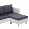 3-osobowa sofa z poduszkami, biała, sztuczna skóra