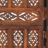 Parawan 5-panelowy, rzeźbiony, brąz, 200x165 cm, drewno mango
