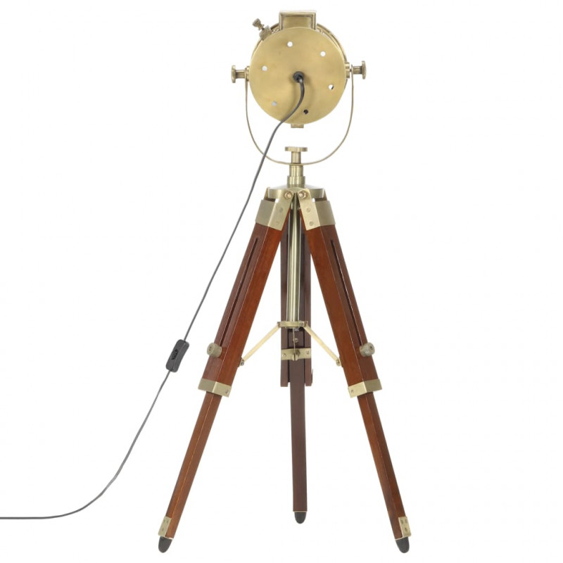 Lampa podłogowa na trójnogu, lite drewno mango, 69 cm