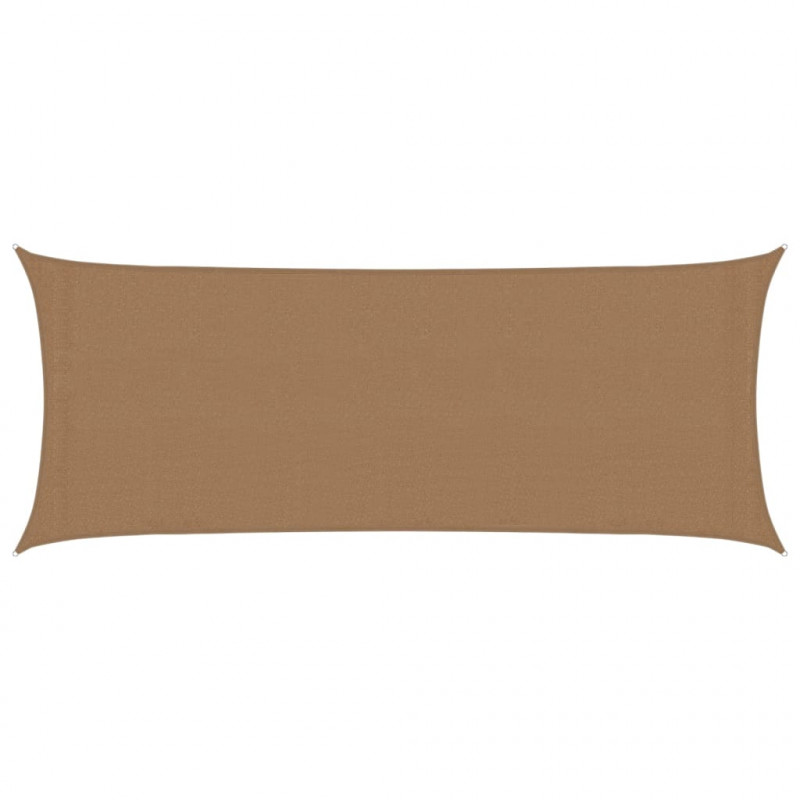 Żagiel przeciwsłoneczny, 160 g/m², kolor taupe, 2x5 m, HDPE