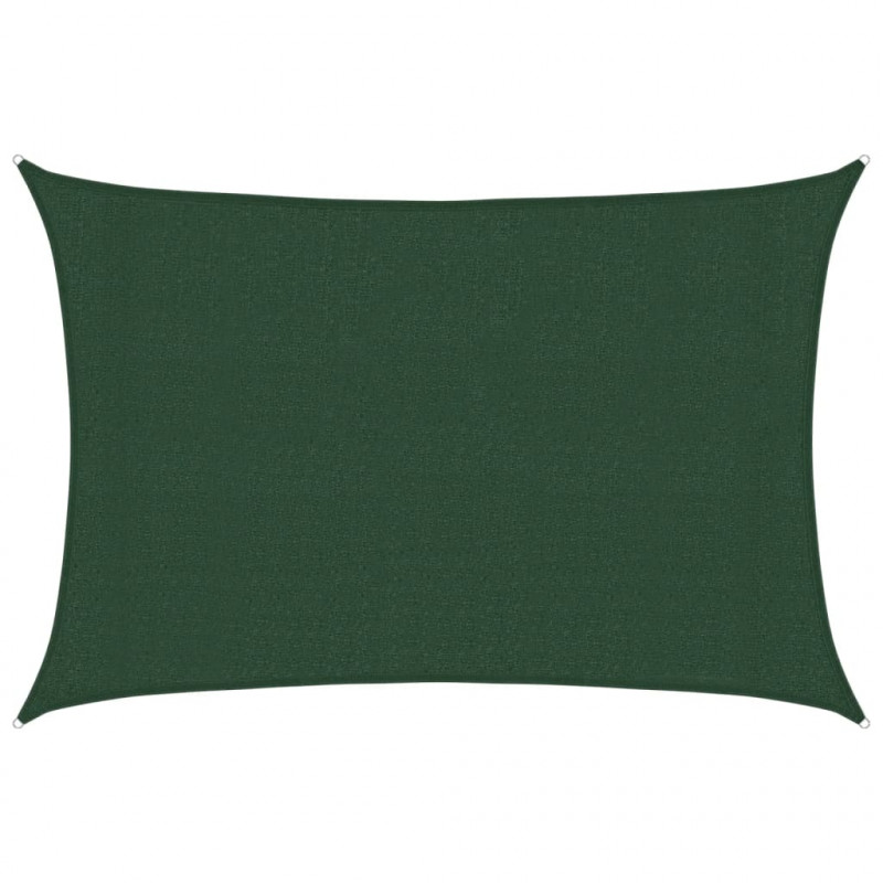 Żagiel przeciwsłoneczny, 160 g/m², ciemnozielony, 3x5 m, HDPE