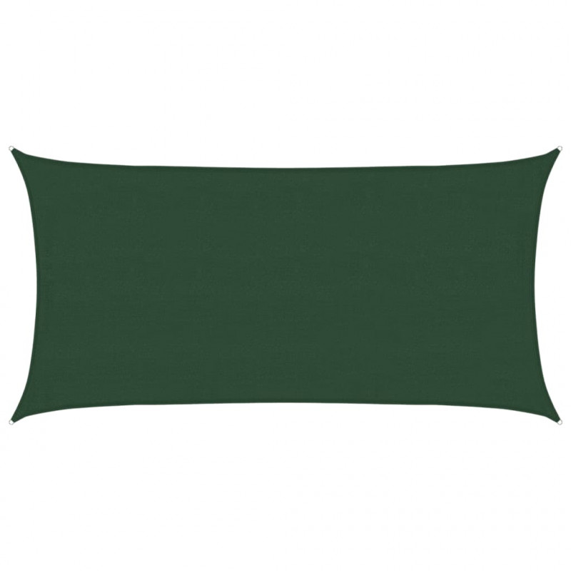 Żagiel przeciwsłoneczny, 160 g/m², ciemnozielony, 4x7 m, HDPE