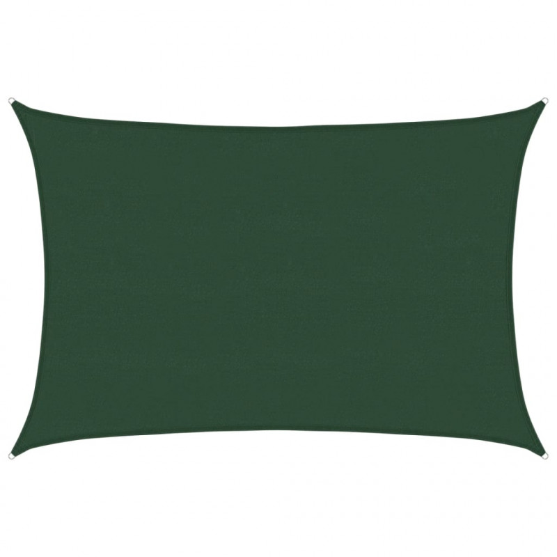 Żagiel przeciwsłoneczny, 160 g/m², ciemnozielony, 5x7 m, HDPE