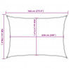Żagiel przeciwsłoneczny, 160 g/m², ciemnozielony, 5x7 m, HDPE