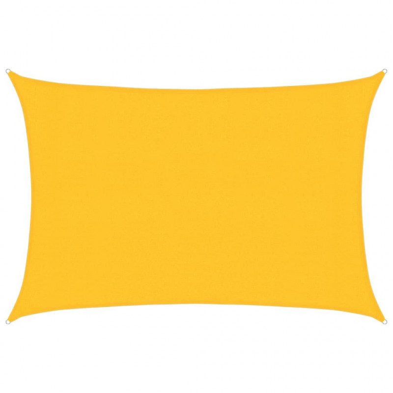 Żagiel przeciwsłoneczny, 160 g/m², żółty, 3x5 m, HDPE