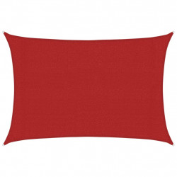 Żagiel przeciwsłoneczny, 160 g/m², czerwony, 3x5 m, HDPE