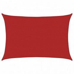 Żagiel przeciwsłoneczny, 160 g/m², czerwony, 5x7 m, HDPE